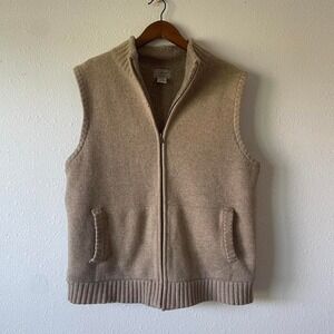 Vintage LL Bean Lambswool‎ Country Club Zipper Vest